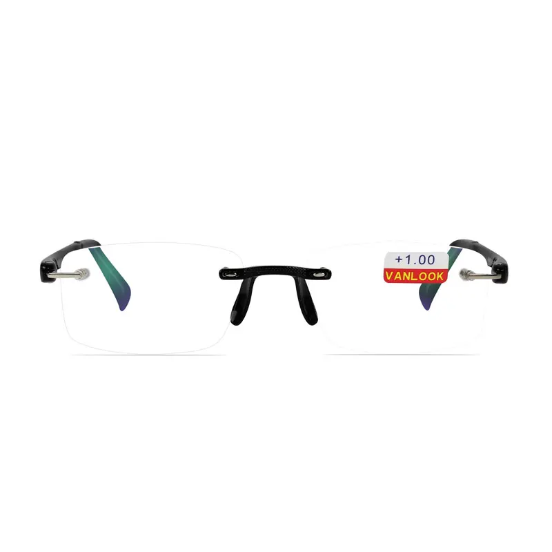 Najtaniej Okulary do czytania z etui + 1.00 + 1.50 + 2.00 + 2.50 + 3.00 + 3.50 + 4.00 TR90 Oculos de Leitura Rimless Men antyrefleksyjne