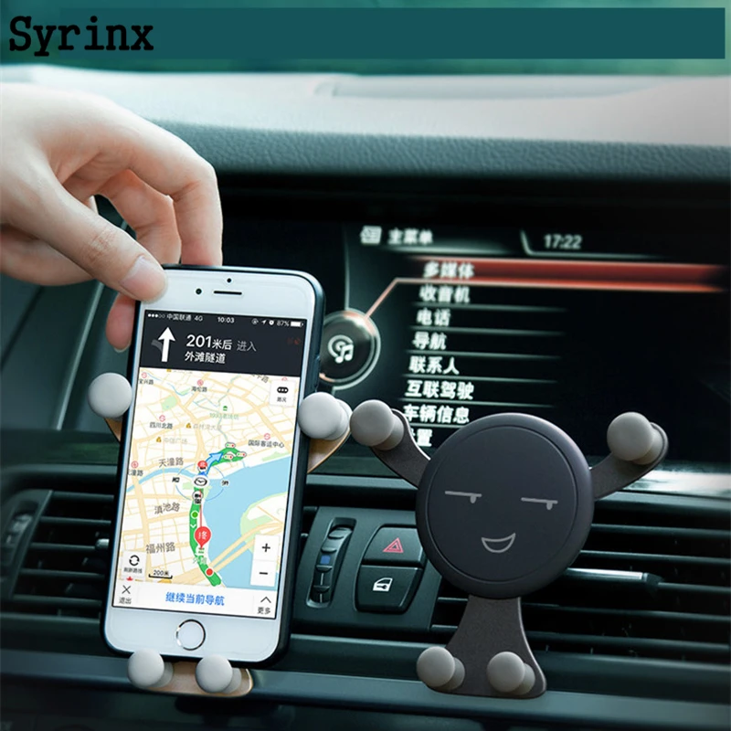 2019 nouveau un Support universel de voiture pour téléphone portable GPS Support gravité Support pour téléphone dans la voiture Support pas magnétique pour iPhone X 8 Xiaomi Support