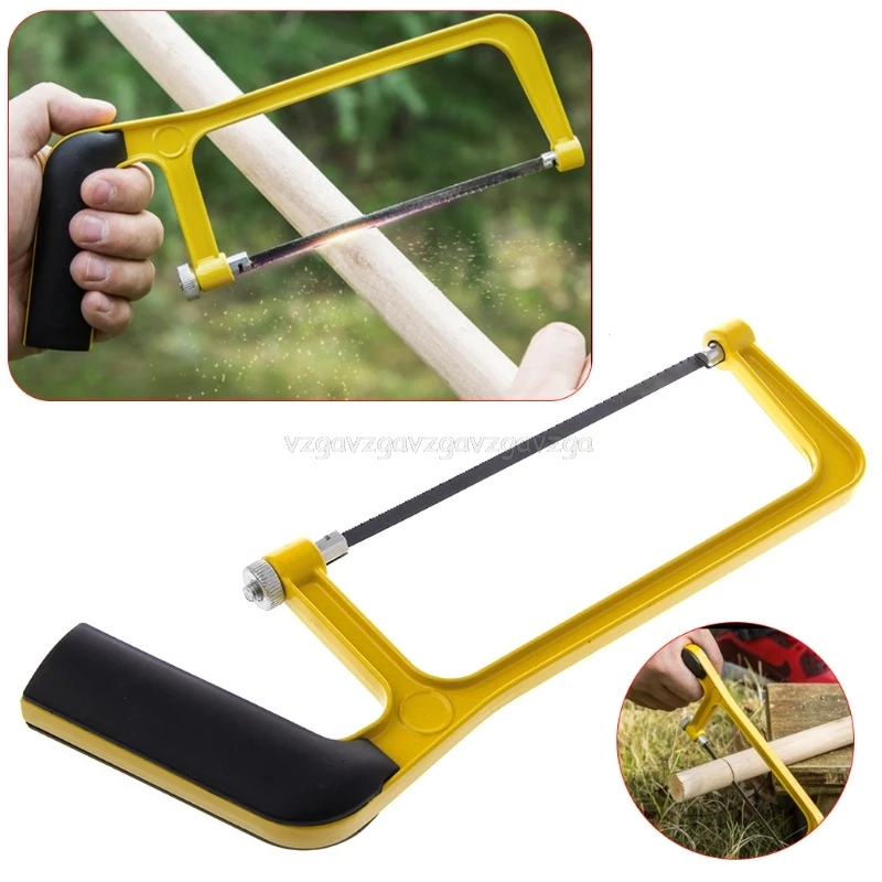 

6 Inch Adjustable Hacksaw Saw Hand Tool with Aluminum Alloy Frame for Wood Cutting Metal Fiber N23 Dropship