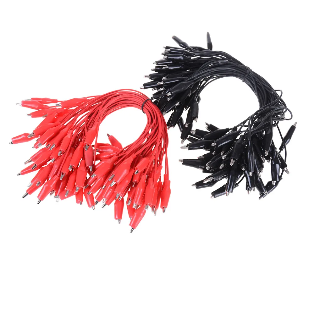 

5pcs/lot DIY Test Leads Alligator Double-ended Crocodile 25CM Long Alligator Clip To Banana Plug Test Cable For Multimeter