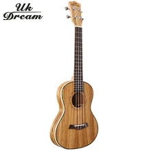 26 inch ukulele Full Zebra Thin Barrel Wooden Guitar Musical Instruments Closed Knob Ukulele 4 Strings Acoustic Guitar UT-226T