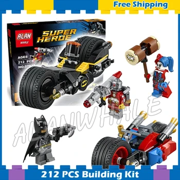

212pcs Super Heroes Batman Movie Gotham City Cycle Chase Bat Bike 07032 Model Building Blocks Gifts Sets Compatible with Lago