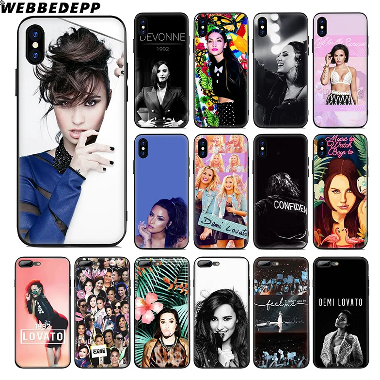 

WEBBEDEPP Demi Lovato Girl Soft Silicone Case for Apple iPhone Xr Xs Max X or 10 8 7 6 6S Plus 5 5S SE Phone Case