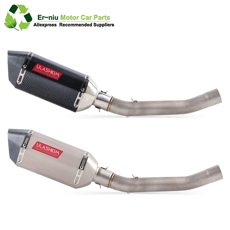 

Motorcycle Exhaust Muffler Full System Slip On Middle Link Pipe DB Killer For kawasaki Z750 Z 750