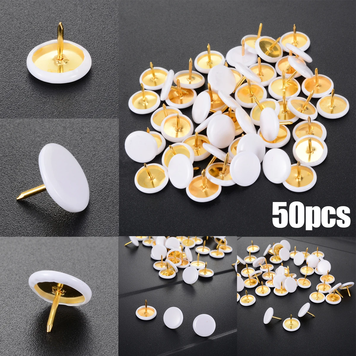 50 шт. Белая Круглая Форма Push Pins Thumb Tacks для офиса школы заметка доска пробковая доска бумага