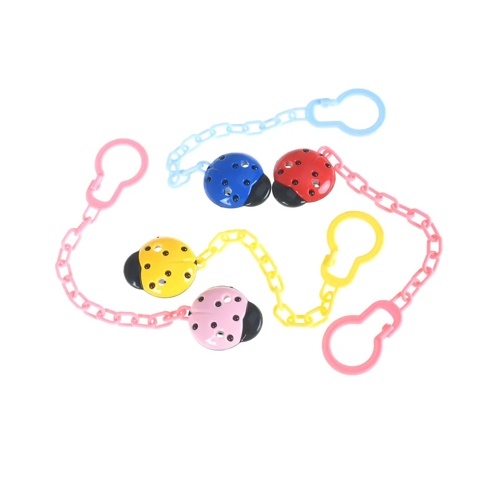 4Pcs Portable Anti-drop fruit Silicone Chain fixed multi-functional cute Soft Pacifier Chain Nipple Chain Baby Care Random Color