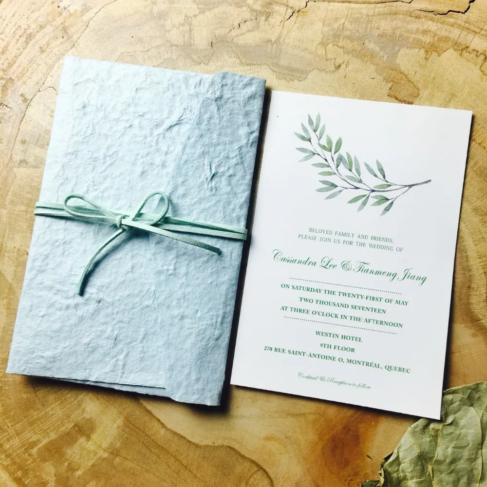  Rustic Wedding Invitations Cards Customized Invitaion Cards -- Set of 30 pcs - 32844662968