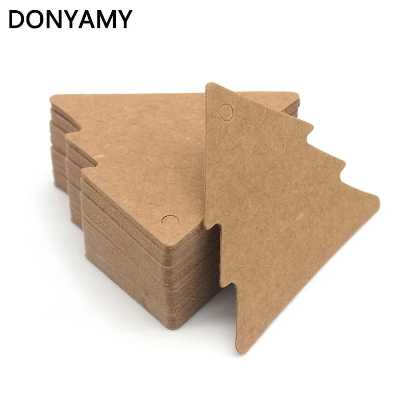 DONYAMY 50 шт. 5 3x6 см сделай сам из крафт-бумаги рождественские украшения для