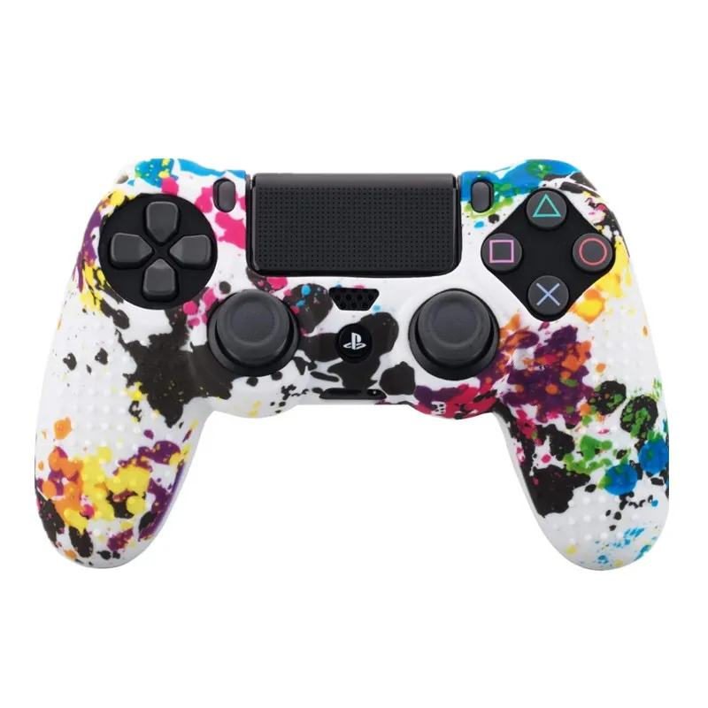 Противоскользящий силиконовый чехол, защитный чехол для sony playstation Dualshock 4 PS4 Slim PS4 Pro, игровой аксессуар для контроллера - Цвет: ColorB