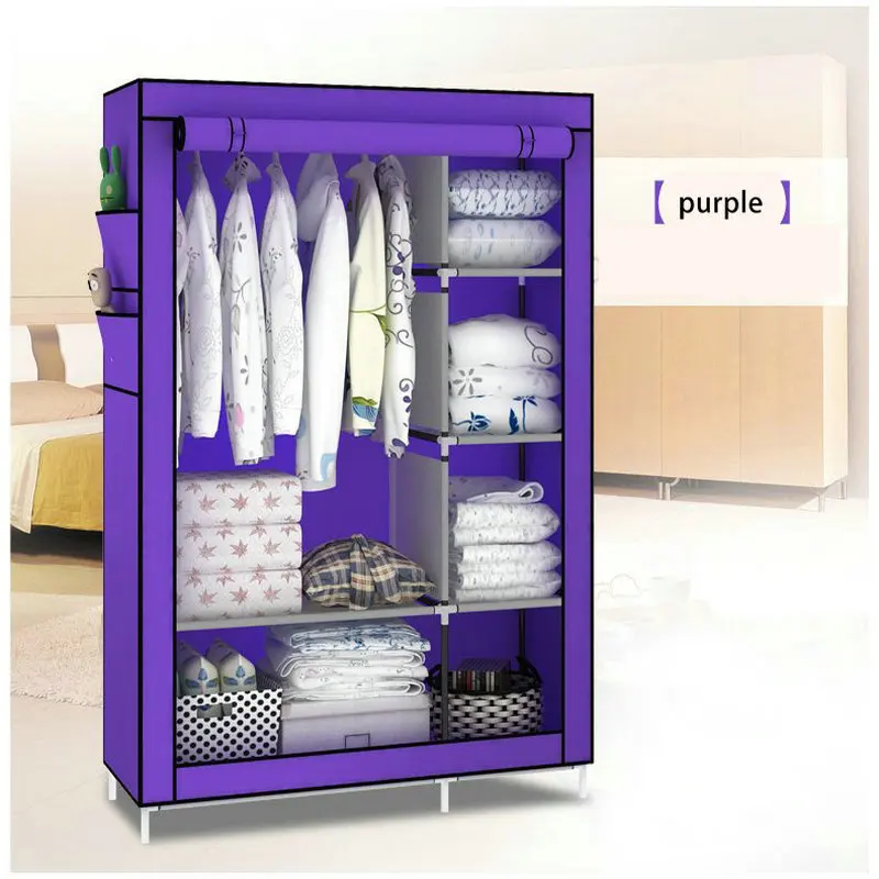 Шкаф DIY нетканый складной портативный шкаф для хранения многофункциональный пылезащитный влагостойкий шкаф armario portatil - Цвет: 51113