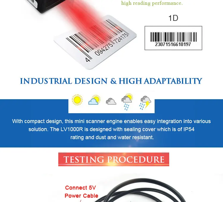 LV1000R barcode scanner  3