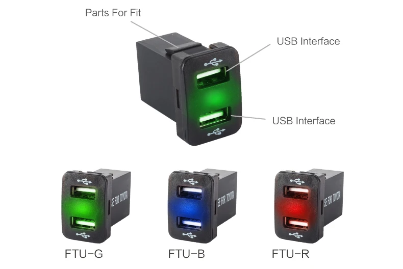 Высокая стоимость-эффективная 12-24 в двойной порт USB Автомобильное зарядное устройство с светодиодный светильник 5 в 4.2A быстрое автомобильное зарядное устройство для Toyota Corolla/Prado/eiz