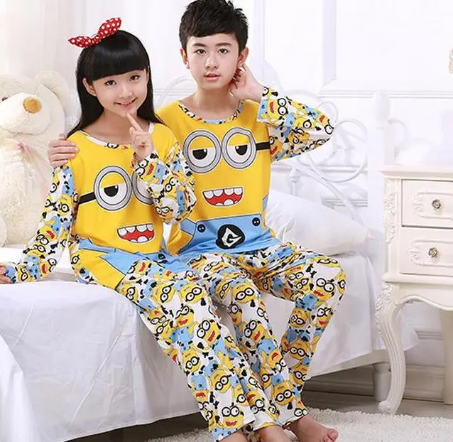 

2017 spring and autumn girls Long sleeves pyjamas baby kids children fashion clothing sets boys pajamas suits 2 piece YW363