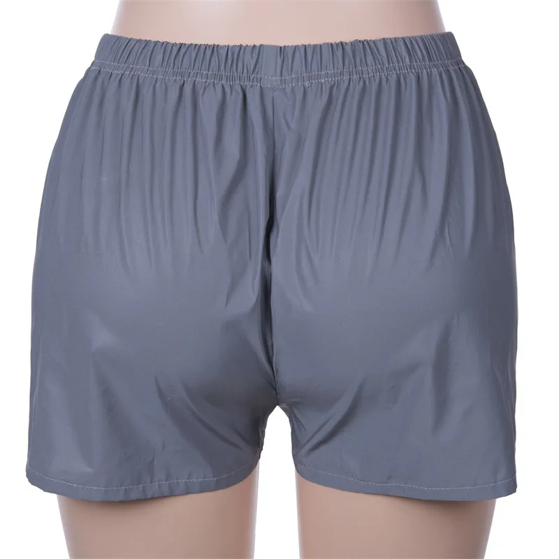 Летние модные светоотражающие шорты женские горячие брюки с высокой талией блестящие микро короткие шорты ночной блеск обтягивающие