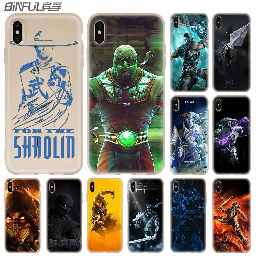 Мягкий силиконовый чехол Mortal Kombat для iPhone 13 11 12 Pro X XS Max XR 6 6S 7 8 Plus SE Mini | Мобильные