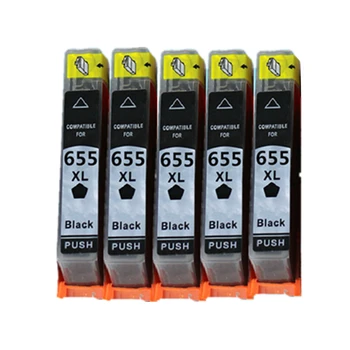 

5pcs black ink cartridge replacement For HP 655 compatible FOR HP deskjet ink Advantage 3525 4615 4625 5525 6525 printer