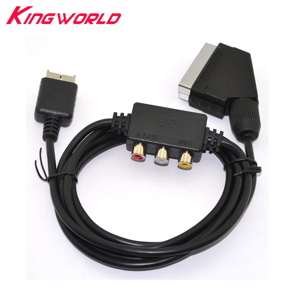 

TV Lead cable cord Scart Cable with AV Box Adapter for p-laystaion 2 for P-S2 Console