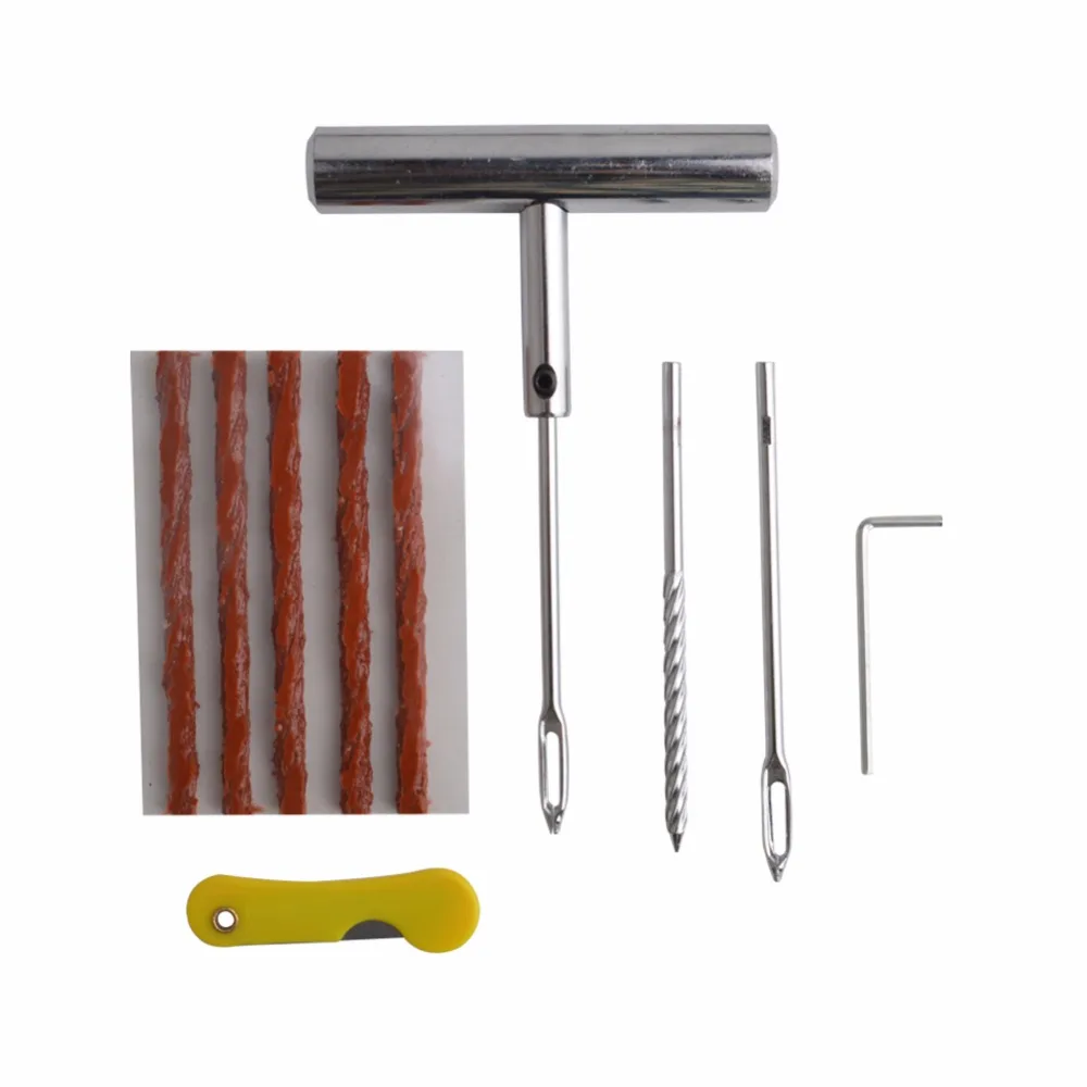 10Pcs/Set Auto Car Bike Tire Repair Tool Kit In Box Bicycle Tubeless Tyre Repair Tools Vehicle Wheel Tire Puncture Mending Set