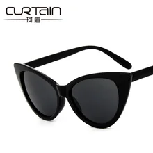 Cortina cat eye mujeres gafas de sol de la vendimia hembra lentes de sol mujer gafas de sol de marco grande sombreado contra uv400 gafas de sol gafas de sol gafas