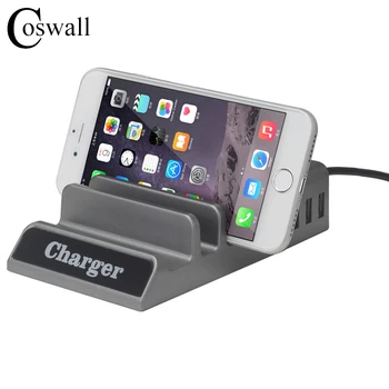 

Coswall USB Power Strip Extension Socket 4 Way USB Super Charging Port Overload Protection 1.3M Cable EU US Standard Plug