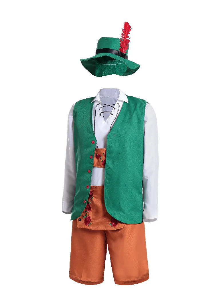 Mens Oktoberfest German Beer Man Lederhosen Bavarian Fancy Dress Costume Outfit