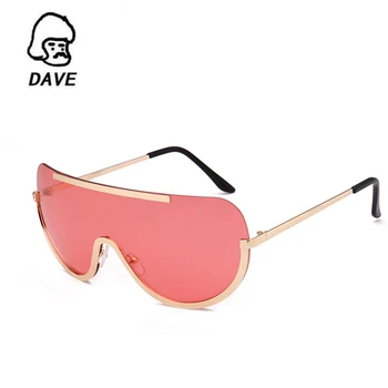

DAVE Brand Oversized Sunglasses Women Designer Big Size Clear Ocean Gradient Glasses For Ladies Windproof Goggle Glasses UV400