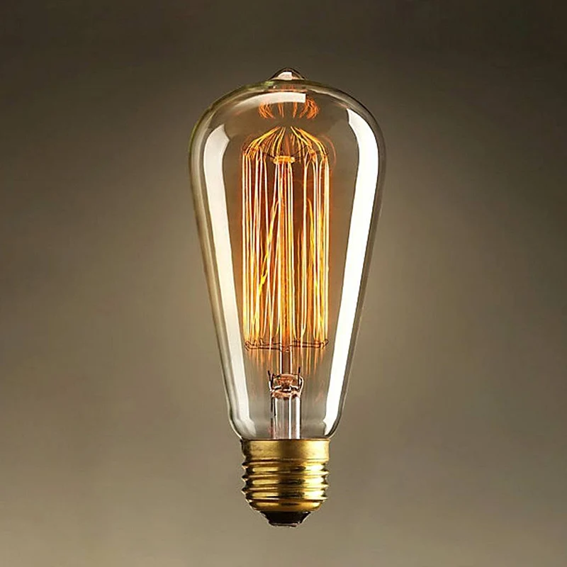 Antique Retro Vintage E27 40W 110V/220V Edison Light Bulb Incandescent Light Squirrel-cage Filament Bulb -- CLH