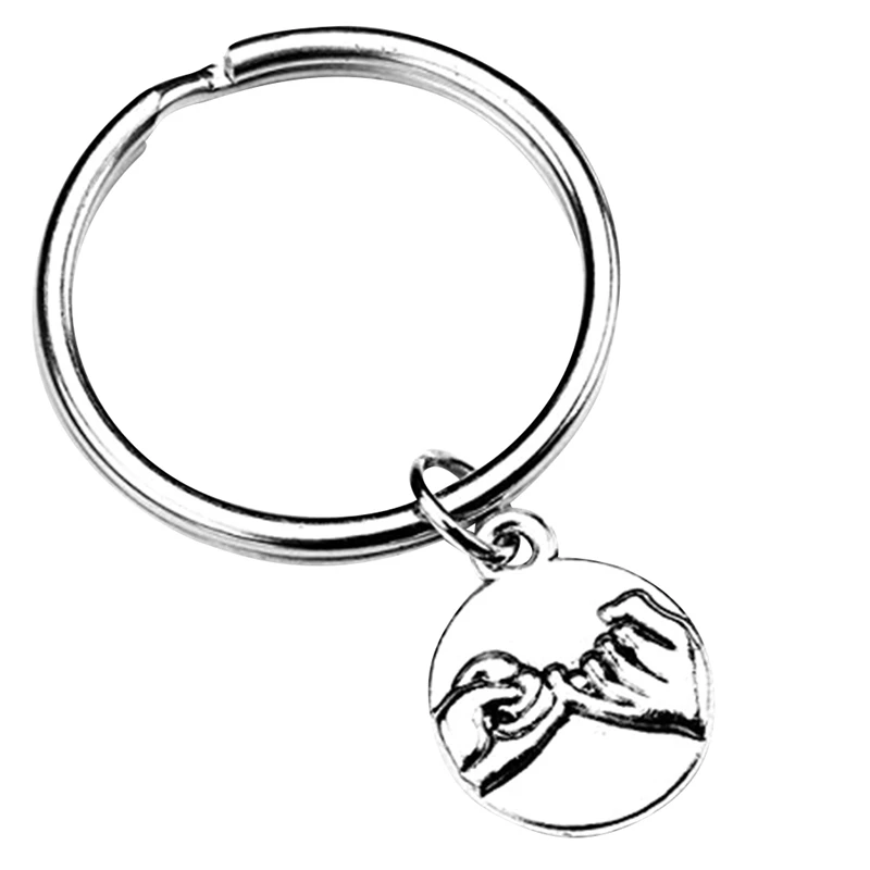 

Fashion Best Friends Keyring Gifts Hand-in-hand Promise For Lovers Couples Boyfriend Girlfriend Best Friend DIY Jewelry Keychain