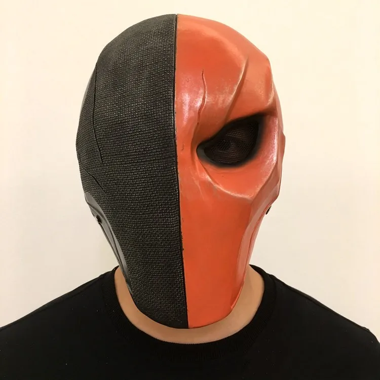 Оранжевая маска Deathstroke шлем полное лицо ПВХ убийца Deathstroke Терминатор Слэйд Джозеф Вилсон косплей маска реквизит