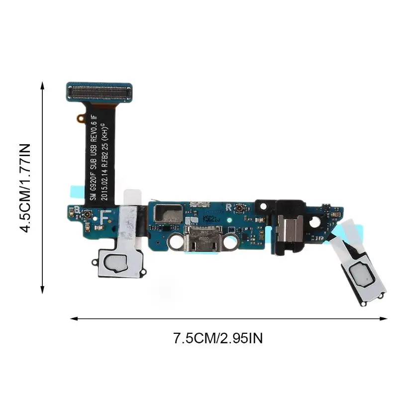 Замена гибкий кабель Разъем для наушников микрофон USB порт Разъем для зарядки док-станция Разъем для Samsung Galaxy S6 G920F