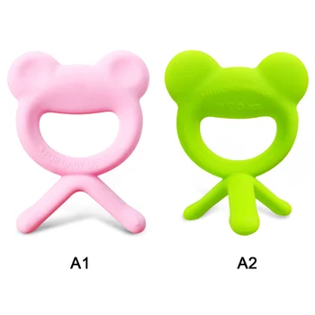 

1Pc Pink Green Baby Teethers Silicone Teething Toys Molar Stick Funny Baby Chews Toy Products