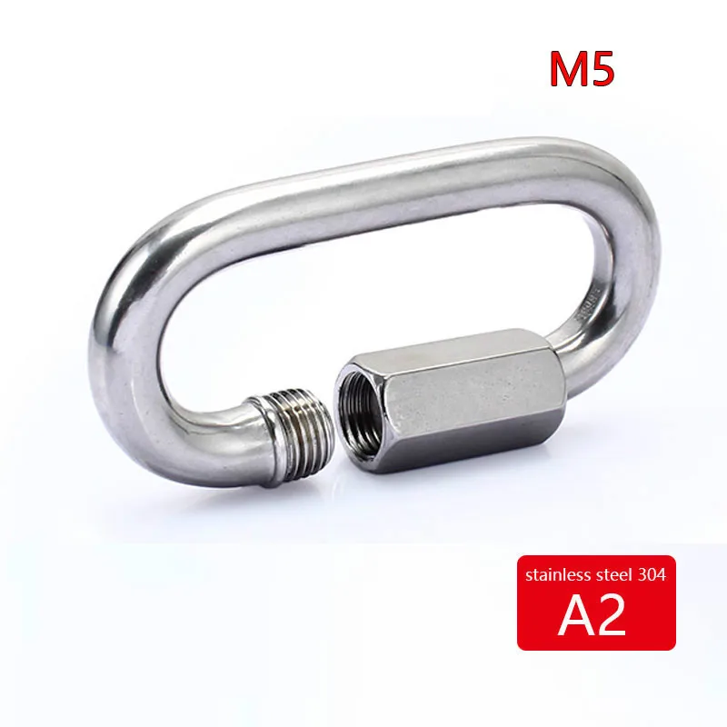 10pcs M5 Stainless steel 304 Chain Quick Link Rope Cable Connector