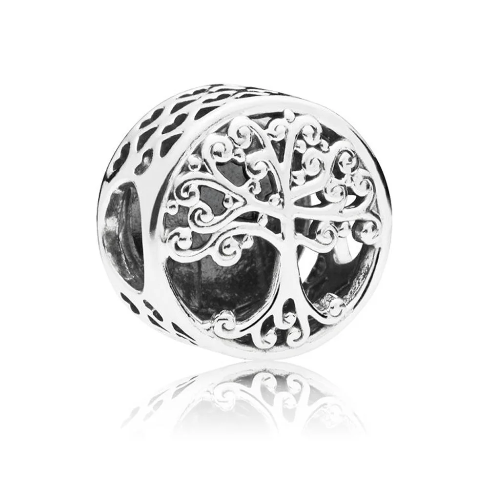 

NEW Fashion 100% 925 Sterling Silver Family Roots Charm Bead Fits Original Bracelets DIY Pendant Jewelry For Mother Gift
