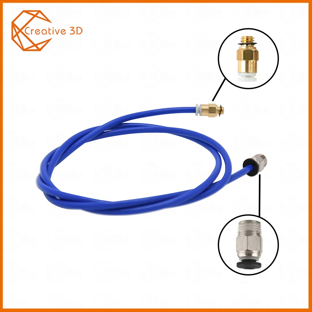 

3D printer Bowden PTFE Tubing 1M+1Pcs Quick Fitting+1Pcs Straight Pneumatic Fitting Push 1.75mm Filament 3D printer part