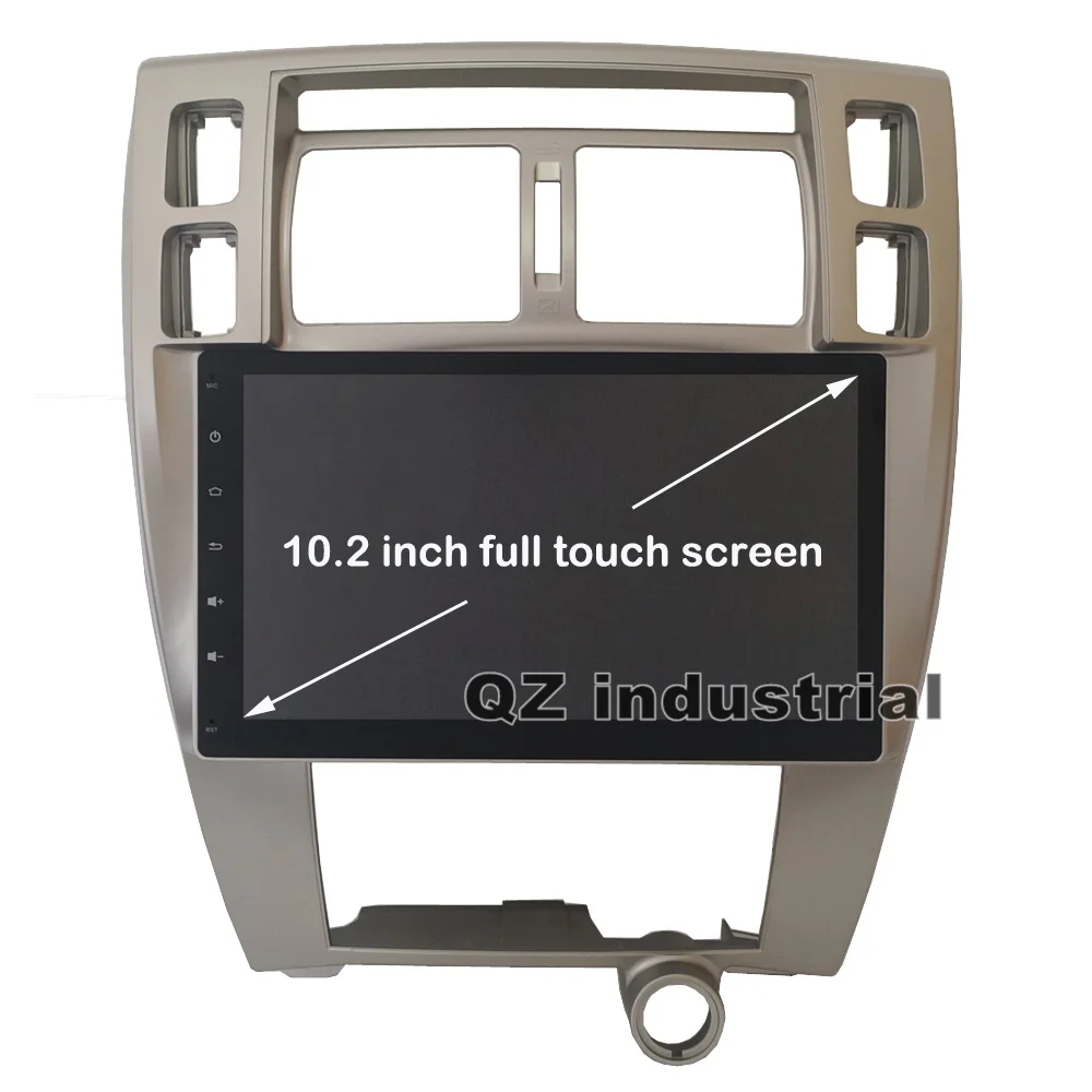 Best QZ industrial HD 10.2" Android 8.1 T3 2G 16G Car DVD player for Hyundai Tucson AT MT with 3G 4G WIFI GPS SWC BT Navi RDS Radio 2