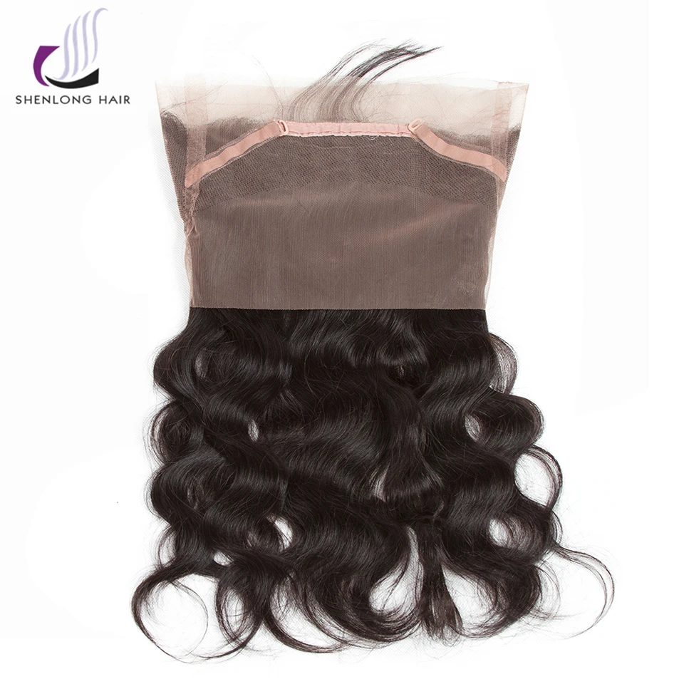 Shenlong Hair 1 шт. натуральный цвет бразильские волнистые 360 кружева Frontal100% человеческих волос не Реми