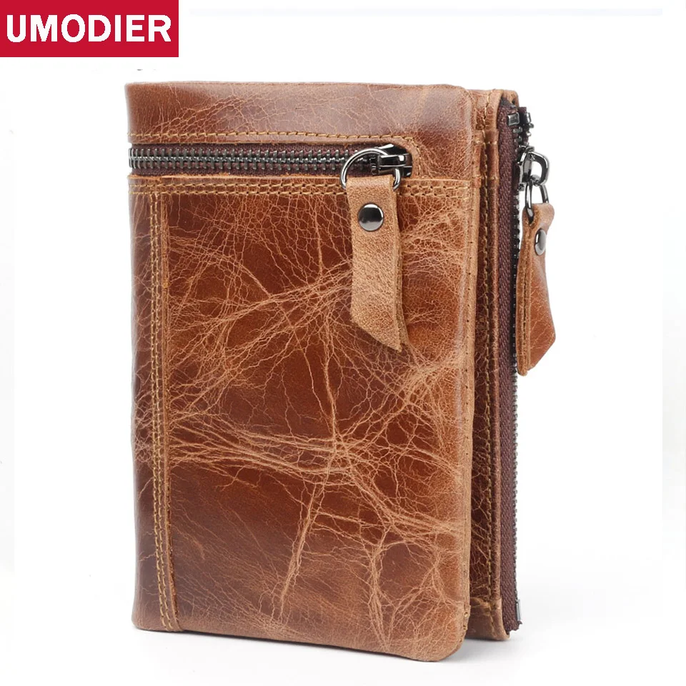 UMODIER rfid кошелек кожаный с защитой от кражи мужской ковбойский тонкий винтажный