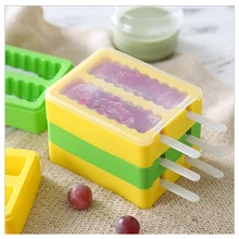 1 шт домашнее мороженое Формочки Для Мороженного «фруктовый лед» креативная летняя ледяная коробка на присосках формы для мороженого для заморозки мороженого разноцветные инструменты
