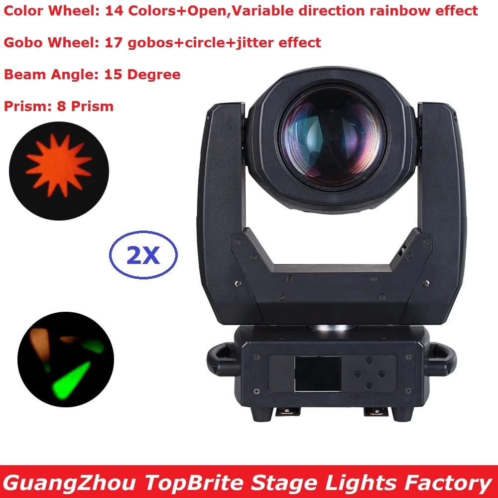 2XLot Newest 150W Gobo LED Moving Head Spot Beam Lights 1 Color Wheel 1