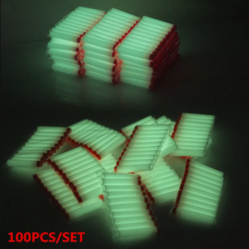 

100Pc 7.2cm white Luminous Soft Bullet Refill Whistler Dart Sniper with Hole Mega Centurion Refill Foam Bullet for Nerf gun toys