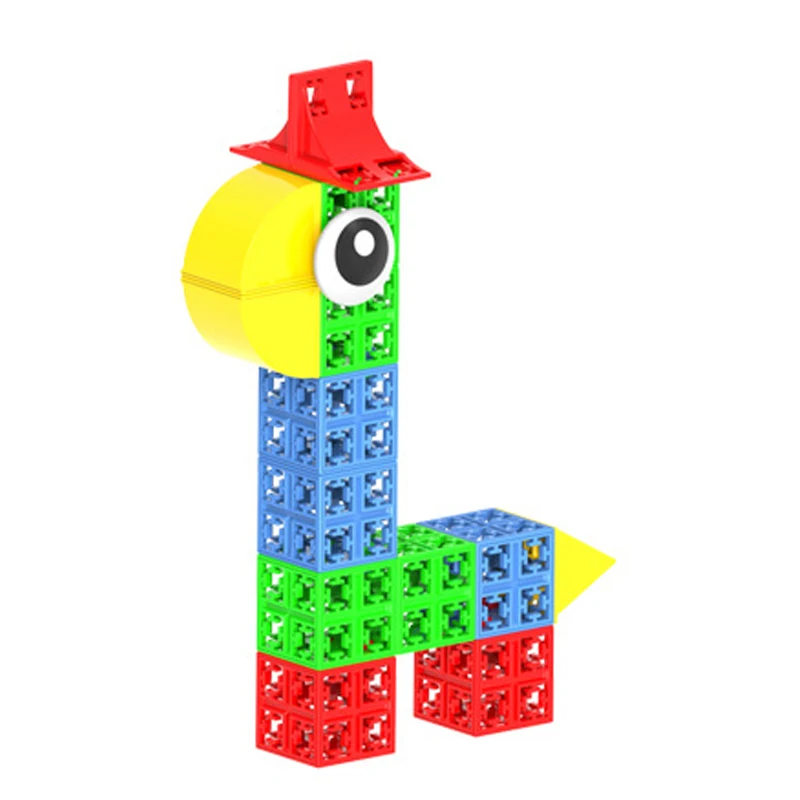 Kids Plastic Cube Building Blocks Educational Toys For Children 3D Creativity Construction Toy Baby DIY Design Funny Bricks