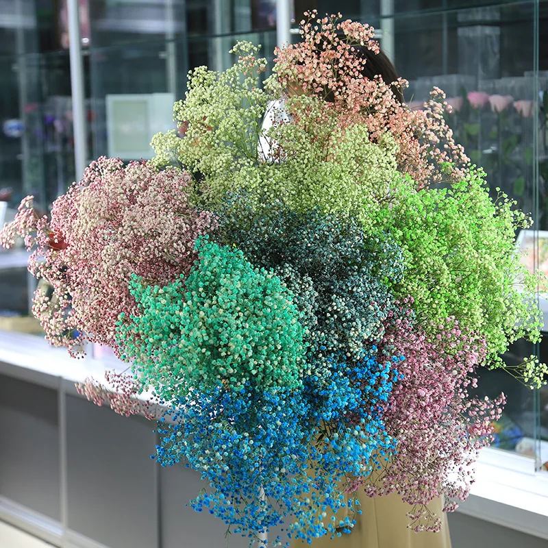 

Preserved Fresh Dried Gypsophila Flower Branch For Wedding Home Party Holiday Decorate DIY Bouquet Project Accessory SAD68