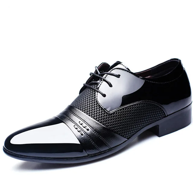 Роскошные брендовые кожаные мужские официальные туфли; модельные туфли; Модные Туфли-оксфорды в деловом стиле; свадебные туфли оксфорды для мужчин - Цвет: Black 2