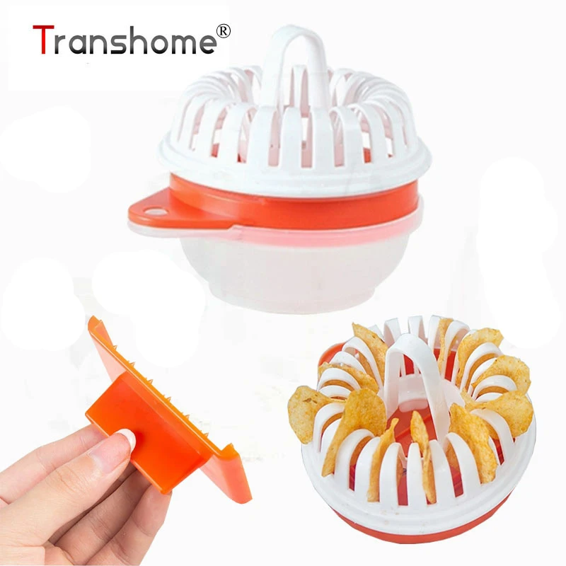 

Transhome Potato Chips Microwave 3Pcs/set Potato Slicer Chips Baking Tray Oven Bakeware Tools Baking Dishes & Pans Chips Rack