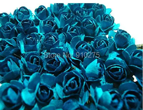 Упаковка из 144 разных цветов, искусственные мини-бумажные Сатиновые розы/украшение на свадьбу, скрапбукинг, сделай сам, украшение для рукоделия