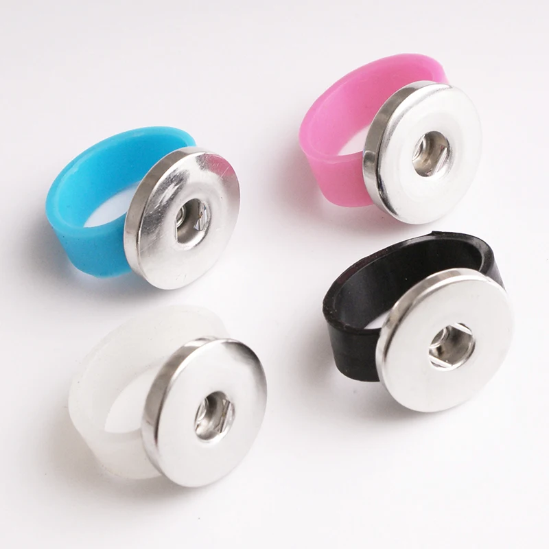 18 мм Сделай Сам Силикон Детская кнопки кольцо подходит всем RR011|snap button ring|ring ringring