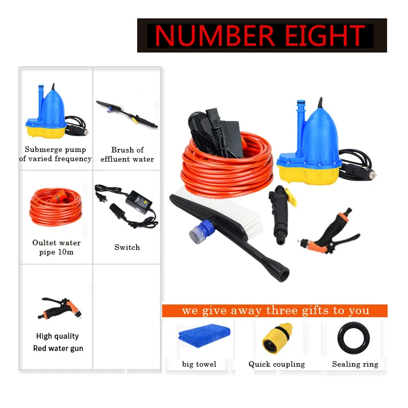 

Car Washer Free Shipping 2018 Rushed High Pressure 12v Wash Device Machine Cleaning Water Pump Equipment Portable Switch Hose