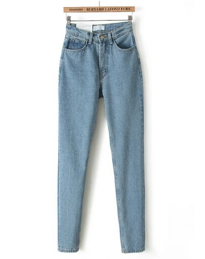 Винтажные женские джинсы с высокой талией, женские джинсы для мам, Узкие повседневные джинсовые брюки, штаны на молнии, джинсы для женщин в стиле бойфренд