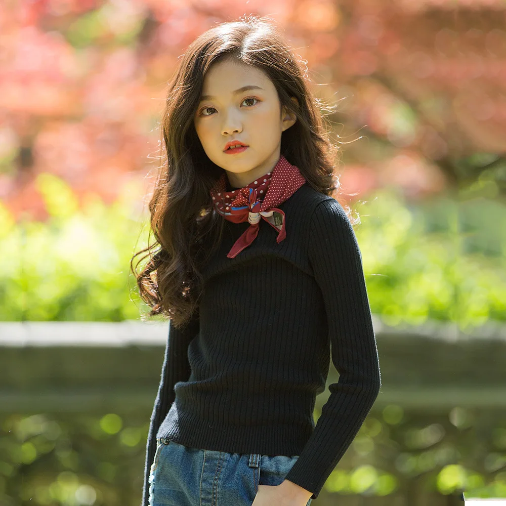 

Girls Sweater Children Kids Baby Girl Pattern Solid Winter Autumn Pullovers Knitting Warm Teenage Outerwear Sweaters