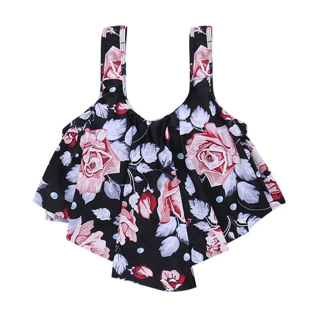 2019 Sexy Women Bathing Suits Top Ruffled With High Waisted Bottom New Lady Split Swimsuit Wire Free Regular Bikini Set XYT04FY